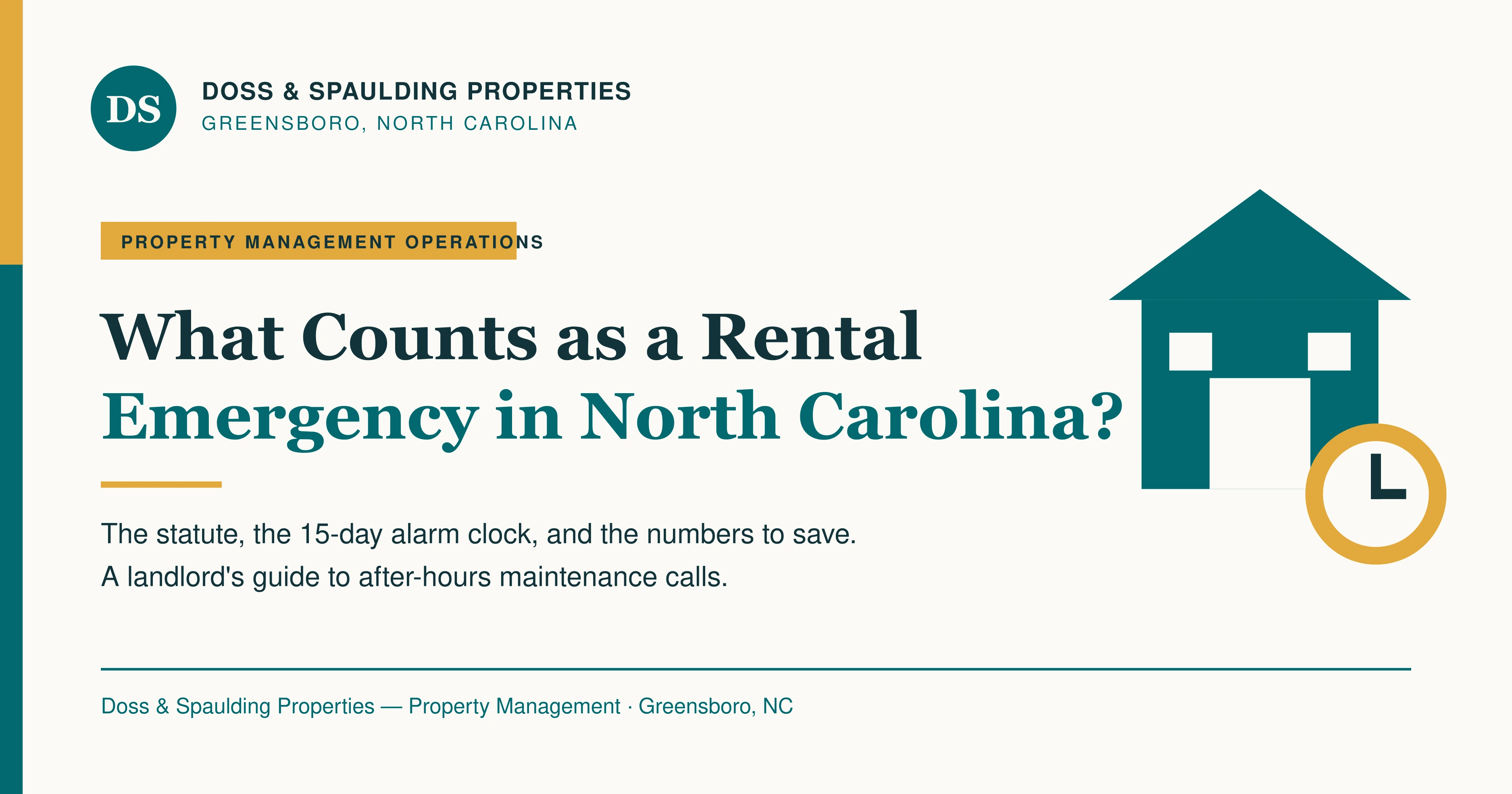 What Counts as a Rental Emergency in North Carolina? A Greensboro Property Manager's Guide